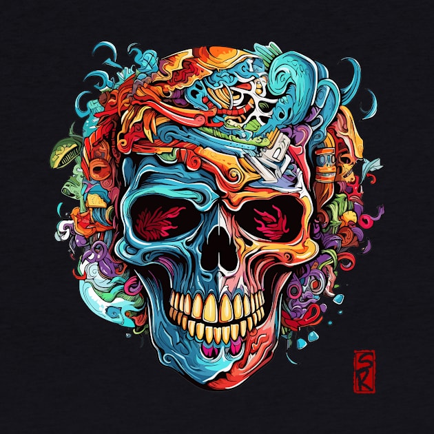 Colorful Skull by siriusreno